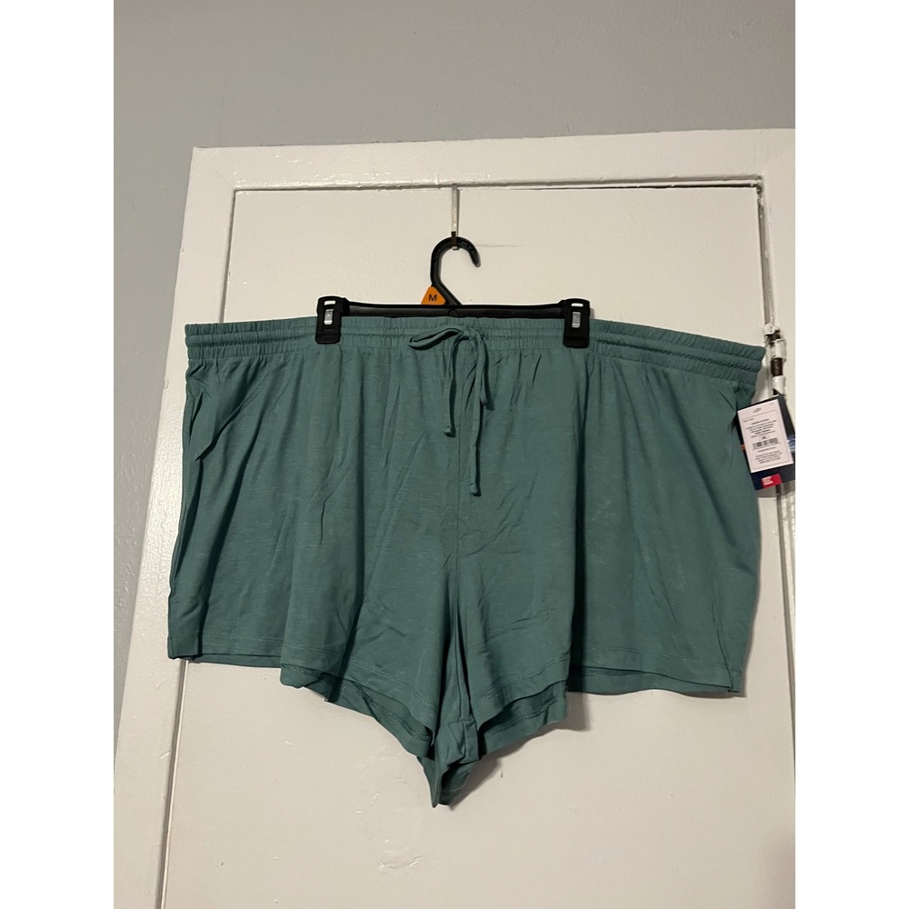 Auden Green HeiQ Smart Temp Cooling Sleep Shorts Plus Size 4X NWT